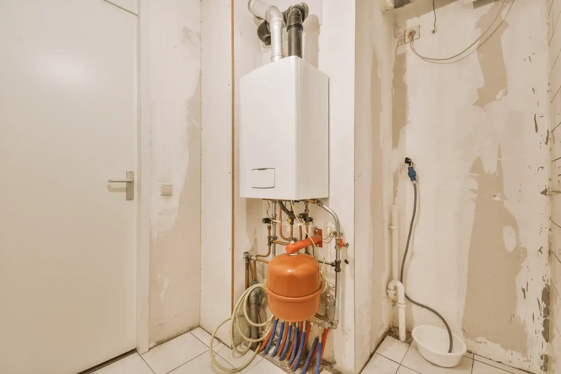 Heating pipework in a property we work on — Hucknall